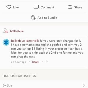 $3 for shipping label for Bella and blue only